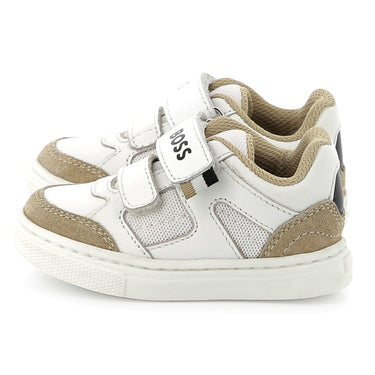 BOSS Tenis para niño chicocolor blanco, ajustable con velcro